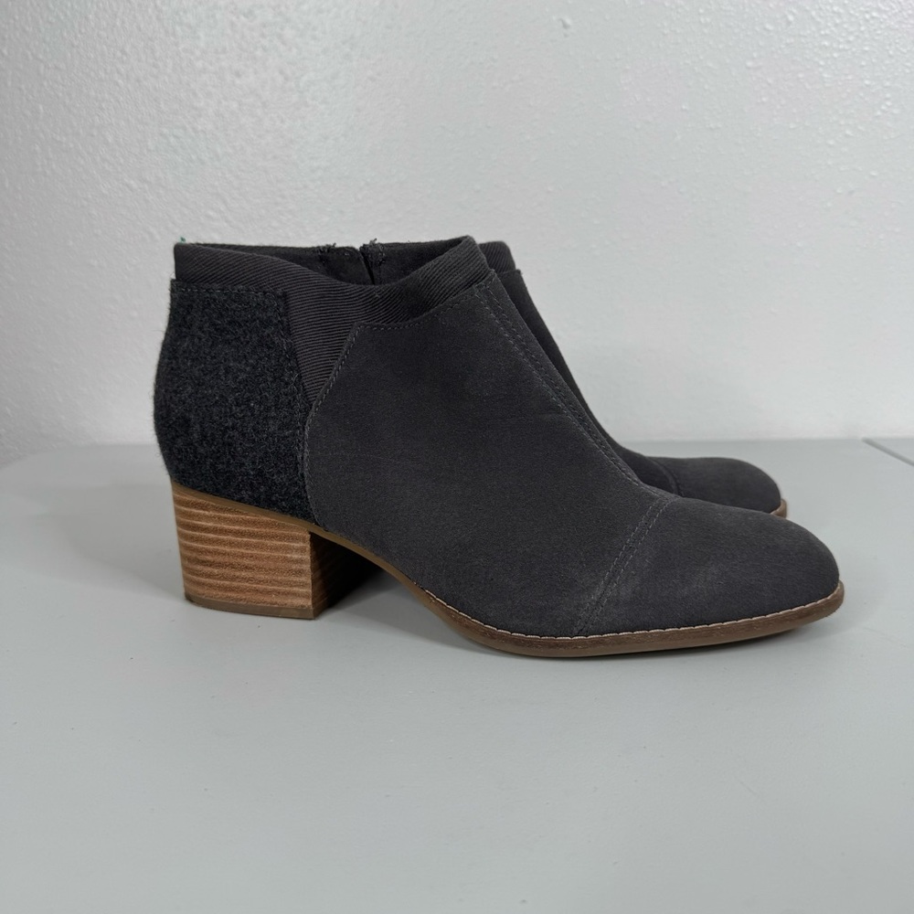 Toms Gray Suede‎ Ankle Boots Size 8
